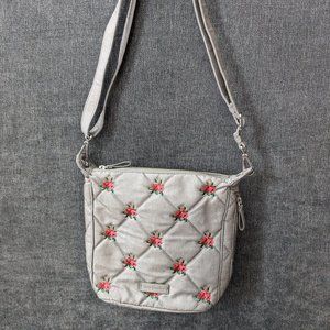 Vera Bradley Denim Gray Carson Mini Hobo Crossbody